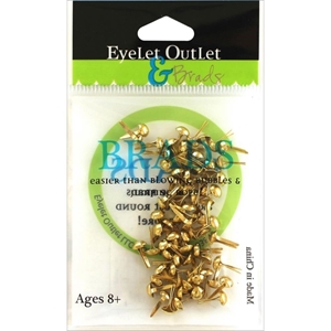 Picture of Eyelet Outlet Round Brads 4mm - Gold