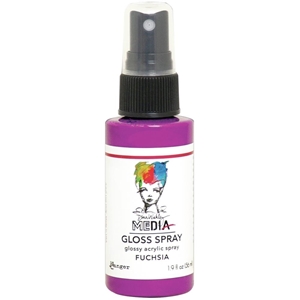 Picture of Dina Wakley Media Gloss Sprays Ακρυλικό Χρώμα σε Σπρέι, Φινίρισμα Γκλος - Fuchsia