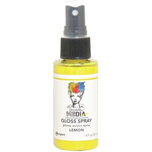 Picture of Dina Wakley Media Gloss Sprays Ακρυλικό Χρώμα σε Σπρέι, Φινίρισμα Γκλος - Lemon