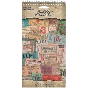 Picture of Tim Holtz Idea-Ology Ticket Book 4.5" x 8.75", 104pcs