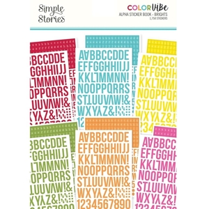 Picture of Simple Stories Color Vibe Alpha Sticker Book - Brights
