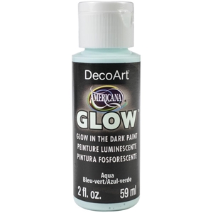 Picture of DecoArt Americana Glow In The Dark Paint 2oz - Aqua