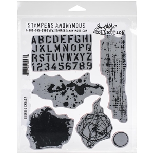 Picture of Tim Holtz Cling Stamps 7"X8.5" - Grunged