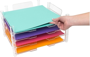 Picture of We R Memory Keepers Stackable Acrylic Paper Trays - Ακρυλικά Ράφια Αποθήκευσης Χαρτιών 33 x 33