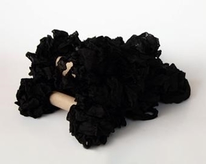 Picture of Shabby Crinkled Seam Binding Ribbon - Τσαλακωμένη Κορδέλα Black