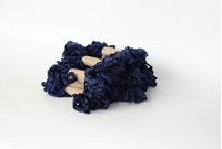 Εικόνα του Shabby Crinkled Seam Binding Ribbon - Τσαλακωμένη Κορδέλα Deep Blue