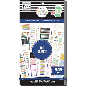 Picture of Happy Planner Sticker Value Pack Μπλοκ Με Αυτοκόλλητα - Wise Teacher Big, 549τεμ.