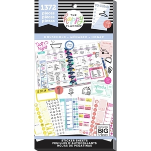 Picture of Happy Planner Sticker Value Pack Μπλοκ με Αυτοκόλλητα - Household, 1372τεμ.
