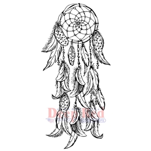 Picture of Deep Red Cling Stamp 1.5"X3.2" - Dream Catcher