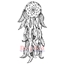 Picture of Deep Red Cling Stamp 1.5"X3.2" - Dream Catcher