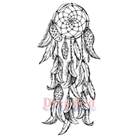 Picture of Deep Red Cling Stamp - Dream Catcher