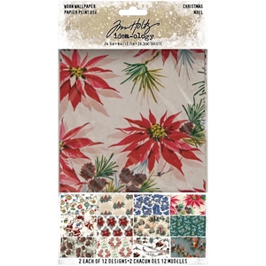 Picture of Tim Holtz Idea-Ology Worn Wallpaper 5"X8" - Christmas , 24 τεμ 
