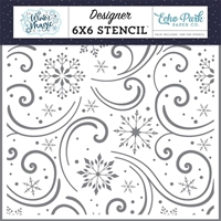 Εικόνα του Echo Park Στένσιλ 6"X6" - Winter Magic, Snowflake Swirls