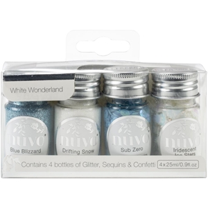 Picture of Nuvo Pure Sheen Σετ Γκλίτερ, Sequins και Κομφετί 25ml - White Wonderland, 4τεμ.