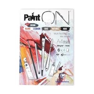 Picture of Clairefontaine Μπλοκ Ζωγραφικής PaintOn Mixed-Media Pad - 6 Χρώματα Α4