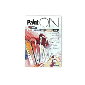 Picture of Clairefontaine Μπλοκ Ζωγραφικής PaintOn Mixed-Media Pad - 6 Χρώματα Α5