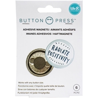 Εικόνα του We R Makers Button Press Adhesive Magnets - Αυτοκόλλητα Μαγνητάκια, 6 τεμ.