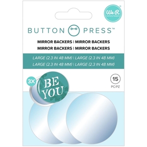 Picture of We R Makers Button Press Adhesive Mirrors - Αυτοκόλλητα Καθρεπτάκια, 15 τεμ.