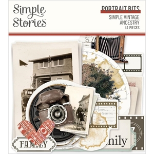 Picture of Simple Stories Simple Vintage Ancestry Bits & Pieces Die Cuts - Portrait