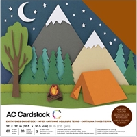 Εικόνα του American Crafts Cardstock Pack 12"X12" - Χαρτόνι Μονόχρωμο Scrapbooking Earthtones, 60τμχ