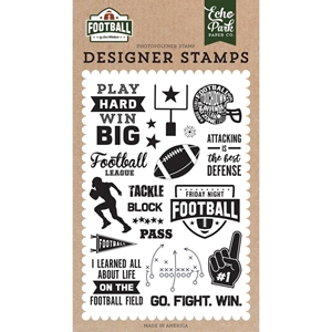 Picture of Echo Park Football Stamp Set Σετ Σφραγίδες Clear 4"X6" - Tackle, 20 τεμ.
