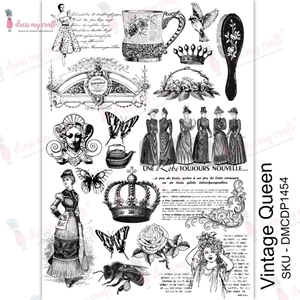 Picture of Dress My Craft Transfer Me Sheet A4 - Vintage Queen