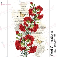 Εικόνα του Dress My Craft Φύλλο Μεταφοράς Εικόνας A4 - Red Carnations