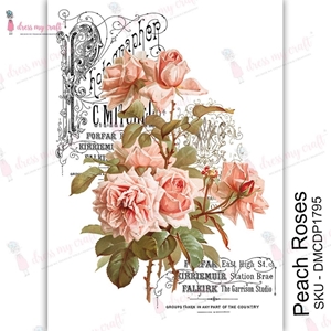 Picture of Dress My Craft Φύλλο Μεταφοράς Εικόνας A4 - Peach Roses