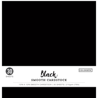 Εικόνα του Colorbok Smooth Cardstock 12"X12" - Black