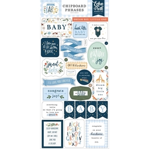 Picture of Echo Park Welcome Baby Boy Chipboard 6"X13" - Phrases