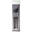 Picture of Dynasty Black Silver Short Handle Brush Set - Rake 1/4, Shader 4, Liner 10/0, Round 2