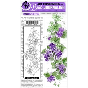 Picture of Art Impressions Bible Journaling Clear Stamps Διαφανείς Σφραγίδες - Grape Border