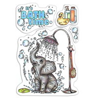 Picture of Ciao Bella Stamping Art Clear Stamps 4'' x 6'' - It's Bath Time, 4pcs
