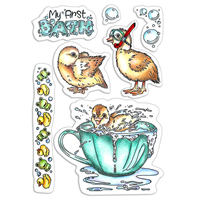 Picture of Ciao Bella Stamping Art Clear Stamps 4'' x 6'' - My First Bath, 7pcs