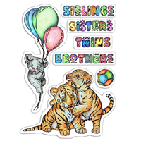 Εικόνα του Ciao Bella Stamping Art Διάφανες Σφραγίδες 4" X 6" - Siblings, 7τεμ.