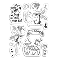 Picture of Ciao Bella Stamping Art Clear Stamps 4'' x 6'' - Tinker Bell & The Lost Boys, 10pcs