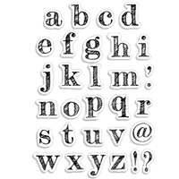 Picture of Ciao Bella Stamping Stamps Clear Stamps 4'' x 6'' - Design Lowercase Alphabet, 31pcs