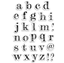 Picture of Ciao Bella Stamping Stamps Clear Stamps 4'' x 6'' - Design Lowercase Alphabet, 31pcs