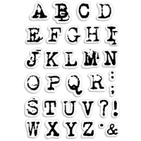 Picture of Ciao Bella Clear Stamps 4'' x 6'' - Reporter Uppercase Alphabet, 32pcs
