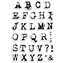 Picture of Ciao Bella Clear Stamps 4'' x 6'' - Reporter Uppercase Alphabet, 32pcs