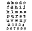 Picture of Ciao Bella Stamping Art Clear Stamps 4" X 6" - Remintgon Lowercase Alphabet, 36pcs