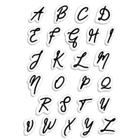 Picture of Ciao Bella Stamping Art Clear Stamps 4" X 6" - Muse Uppercase Alphabet, 26pcs
