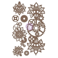 Εικόνα του Finnabair Decorative Chipboard - Machine Floral Decors