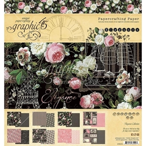 Picture of Graphic 45  Μπλοκ Scrapbooking Διπλής Όψης 8"X8" - Elegance