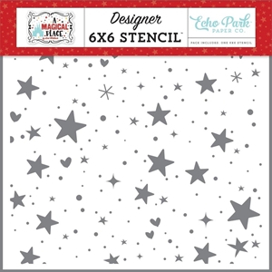 Picture of Echo Park Stencils A Magical Place Set 6”x6”- Hearts and Stars