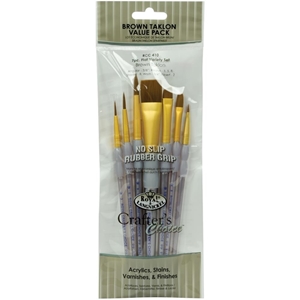 Picture of Crafter's Choice Black Taklon Flat Brush Variety Set