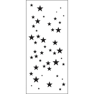 Picture of Crafter's Workshop Slimline Stencil 4"X9" - Star Sparkle