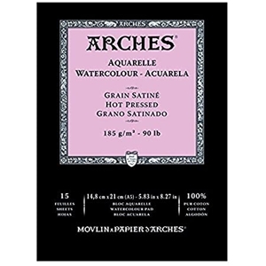 Picture of Arches Μπλοκ Ακουαρέλας 100% Βαμβάκι - Hot Pressed, 185gsm