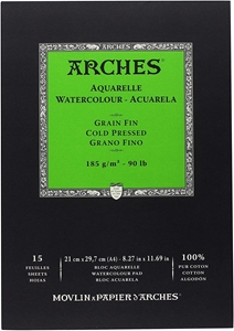 Picture of Arches Μπλοκ Ακουαρέλας 100% Βαμβάκι - Cold Pressed, 185gsm