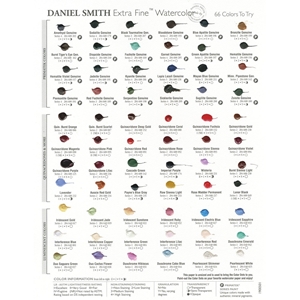 Picture of Daniel Smith Extra Fine Watercolors Dot Card Κάρτα Δοκιμής - 66 Χρώματα